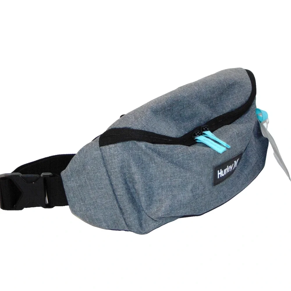 Hurley One and Only Waist Pack Fanny Pack Crossbody Belt Bag Gray Heather NWT